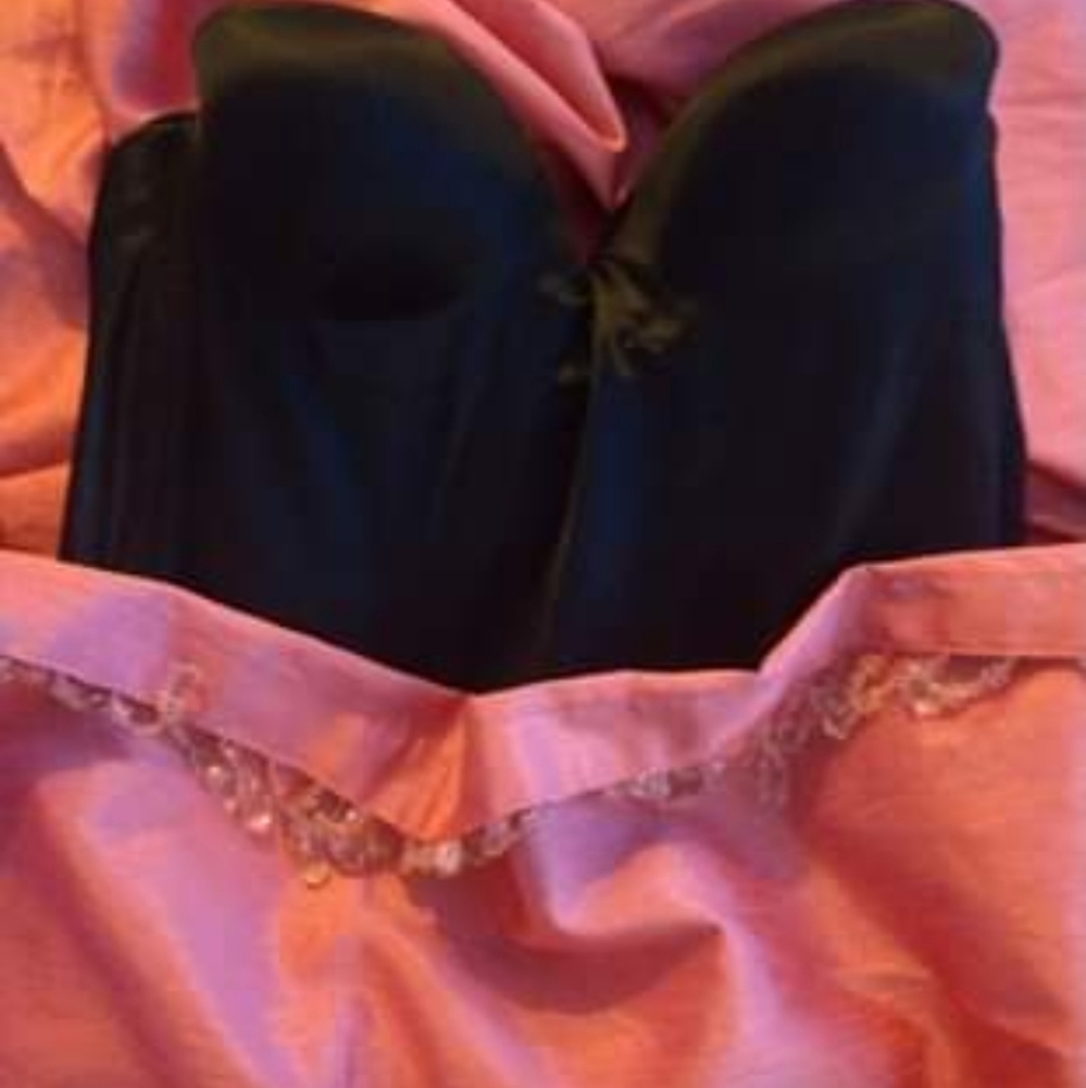 NWT Black Satin Wonderbra Bustier
